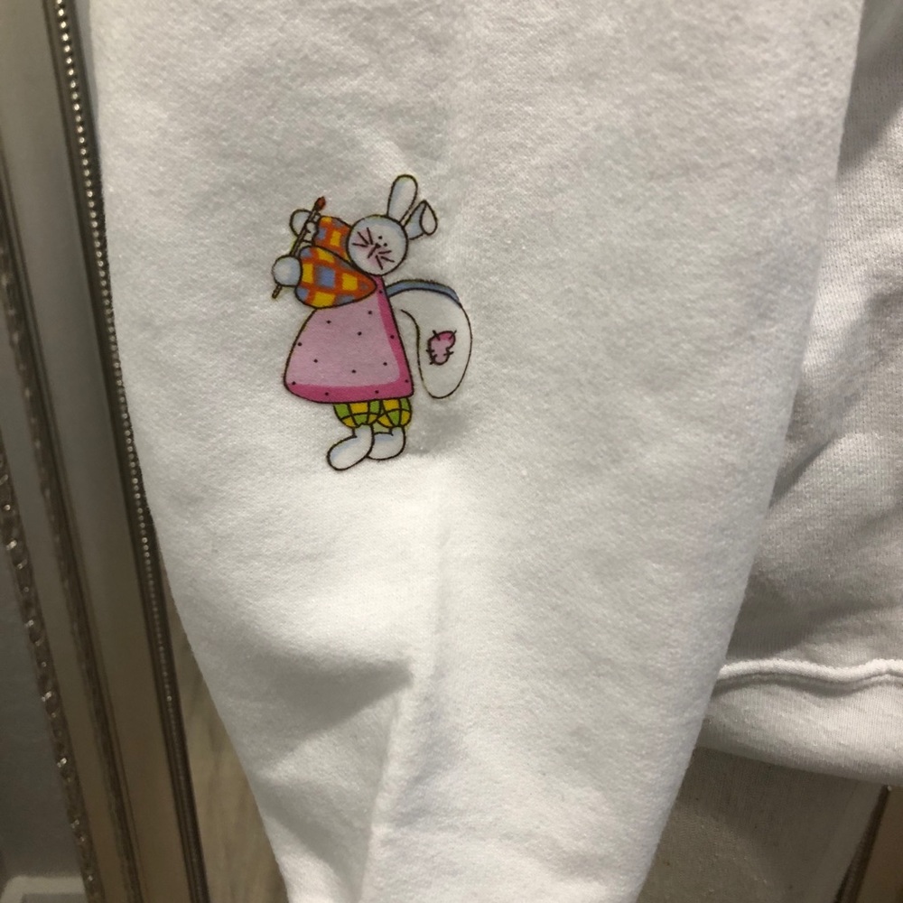 VTG EASTER BUNNY RABBIT & DUCK CREWNECK SWEATSHIRT - Picture 6 of 6